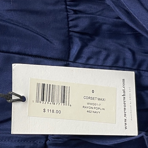WeWoreWhat Corset Maxi - Size 0 - Navy - NWT - Picture 7 of 9